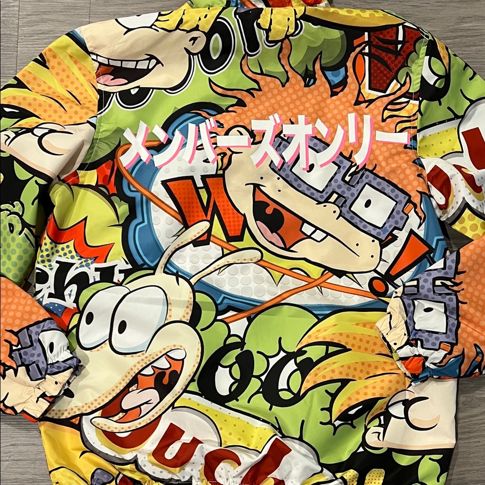 Mens Members Only Colorful Cartoon Hooded Zip-Up Jacket - Multi-Color - Picture 7 of 7
